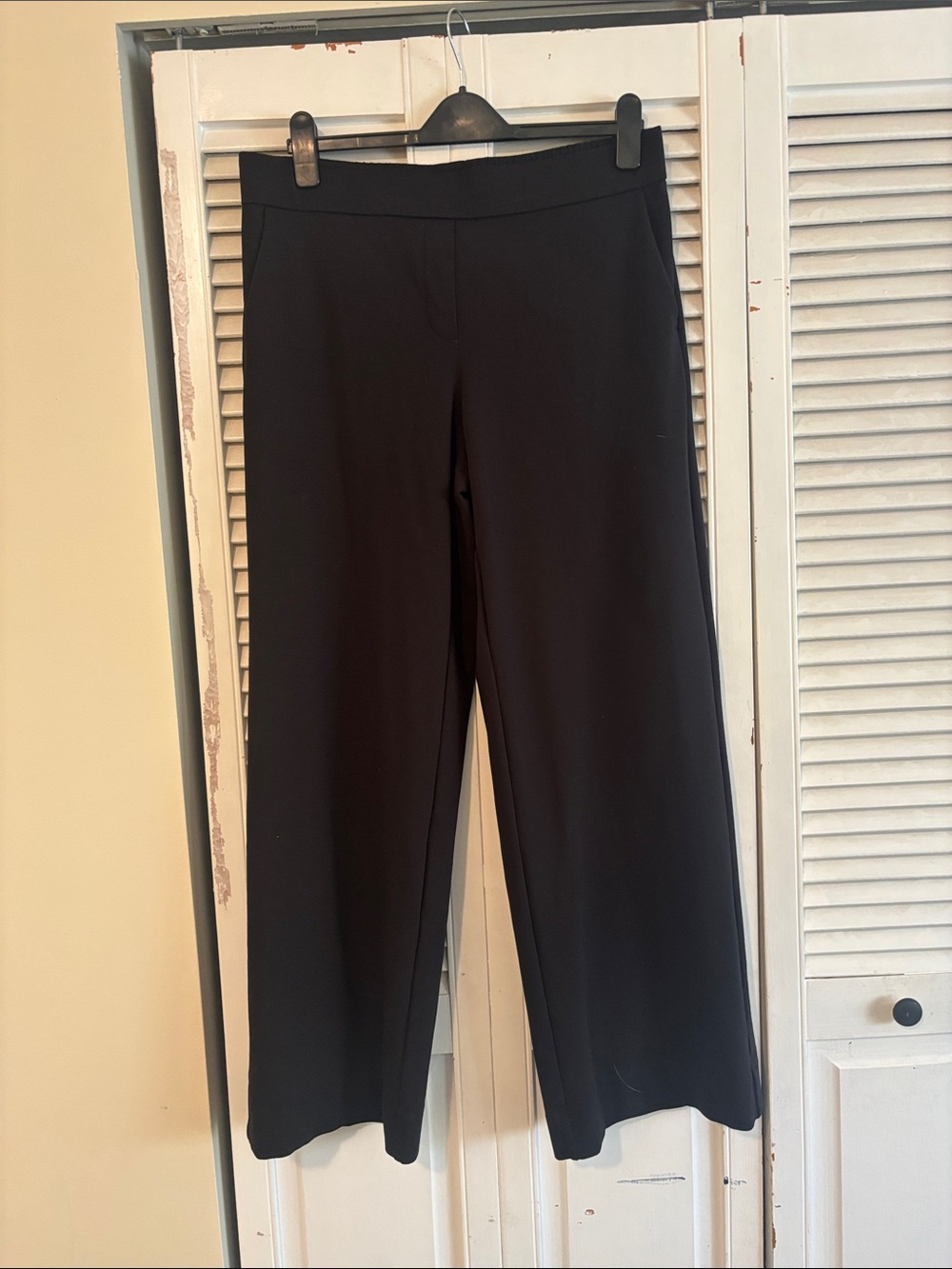 Denver Hayes Black Wide-Leg Pull-On Pants